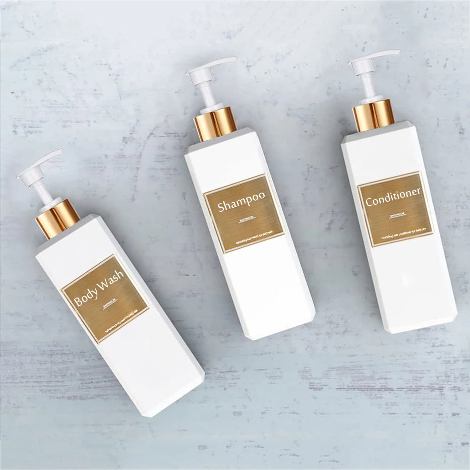 Luxury Gold Label Soap Dispenser Set [3-Pcs]