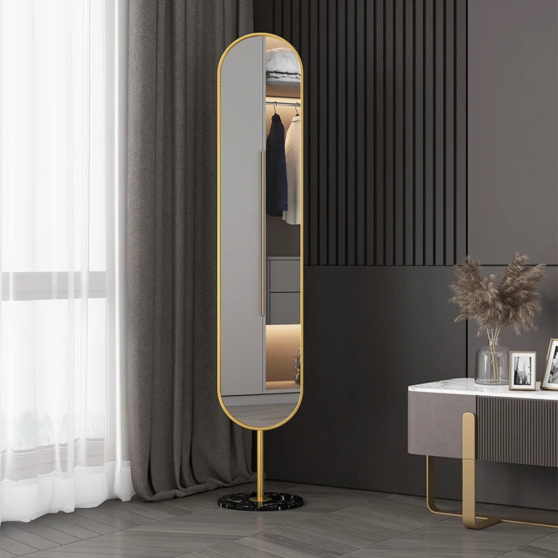 Oval Rotating Floor-Standing Mirror