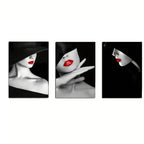 3-Piece Amor Rouge Lipstick Canvas Prints