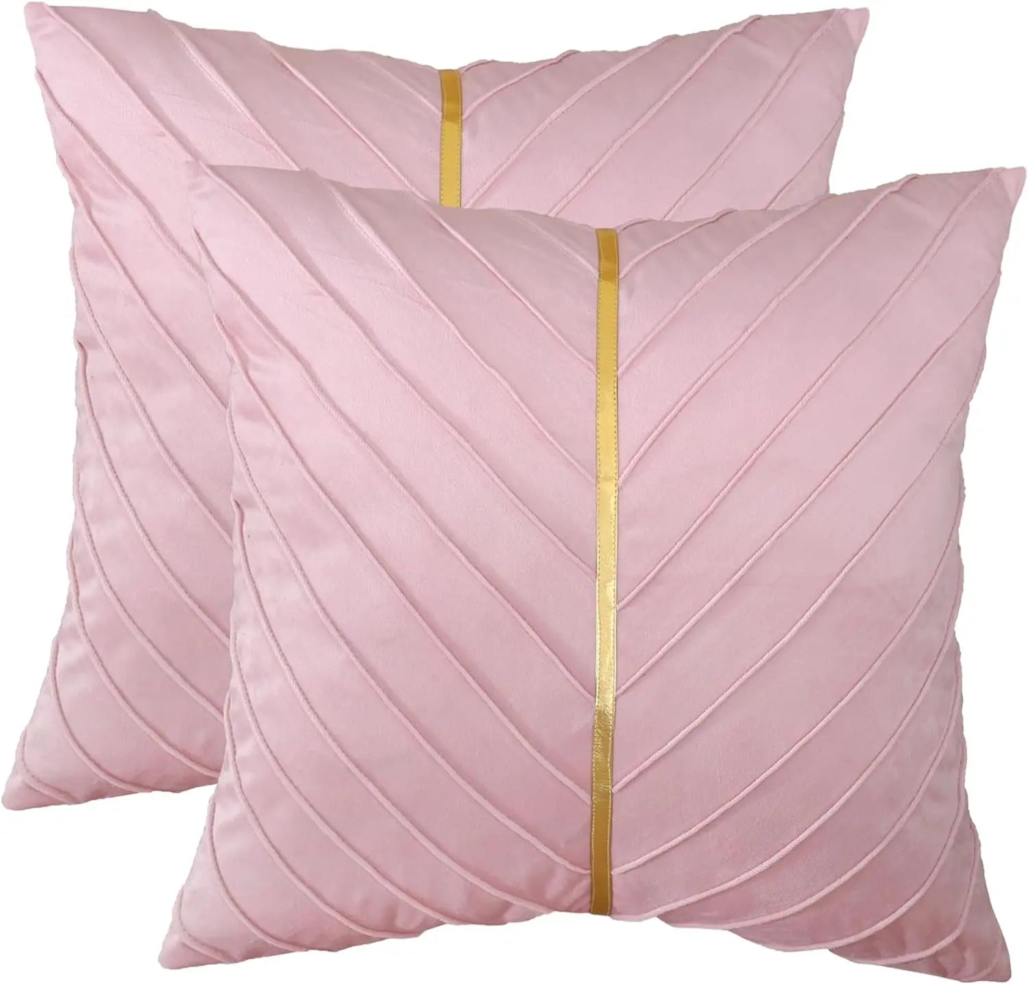 Elegance Velvet Gold Line Pillow Covers [2-Pcs]