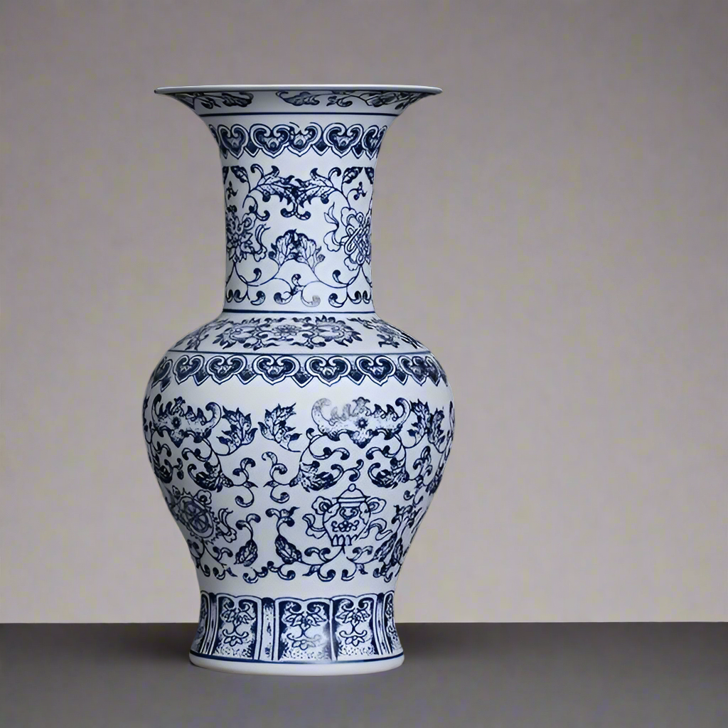 Classic Ceramic Blue & White Vase
