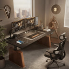 Modern Electric Height-Adjustable Desk Computer Desk Stand Office Smart Solid Wood Office Study Writing Desk Gaming Table FYCD