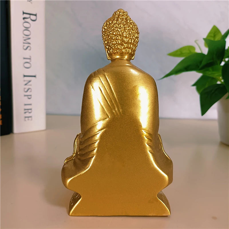 14cm Gold Shakya Muni Buddha Sculpture