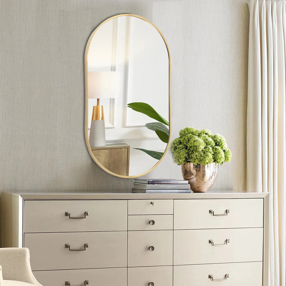 Oval Wall Mounted Mirror