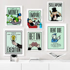 Millionaire Motivational Monopoly Canvas Prints