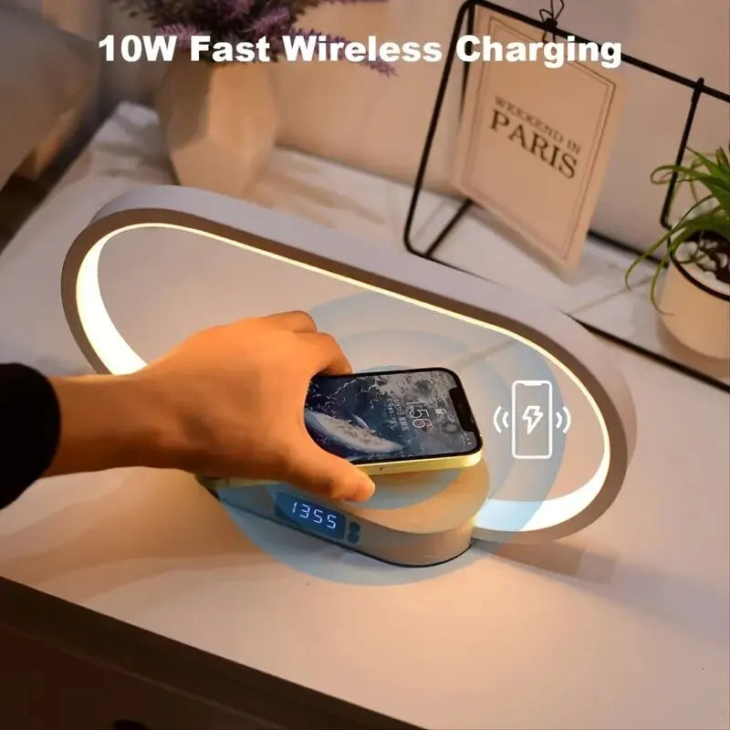 Oval Wireless Charging LED Lamp Hub - Sleek Surprises