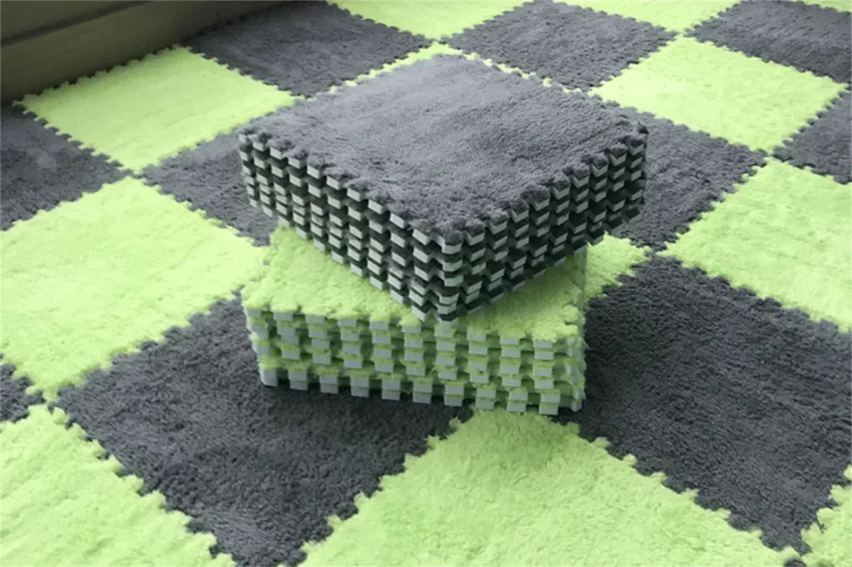 Soft Interlocking Plush Playmat Tiles