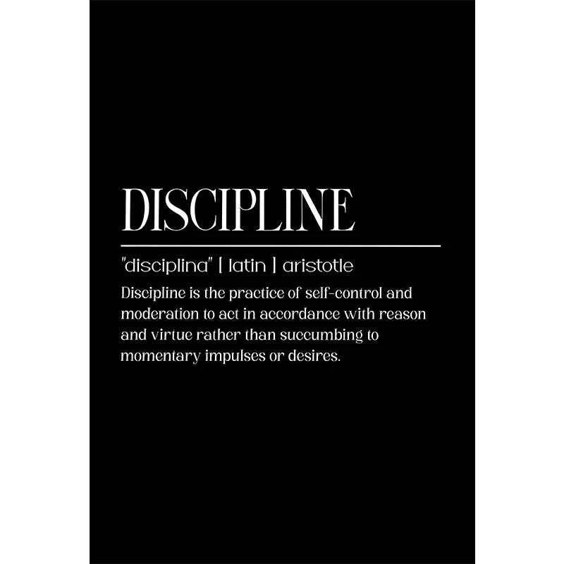 Discipline & Growth Motivational Canvas Prints