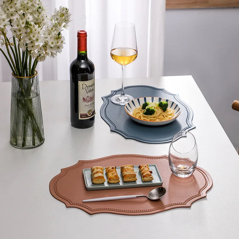 Luxe Leather Dining Placemat Set