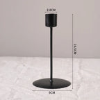 Minimalist Euro-style Gold & Black Candlestick Holders