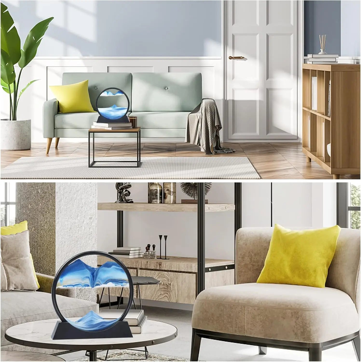 3D Circular Sandscape Hourglass