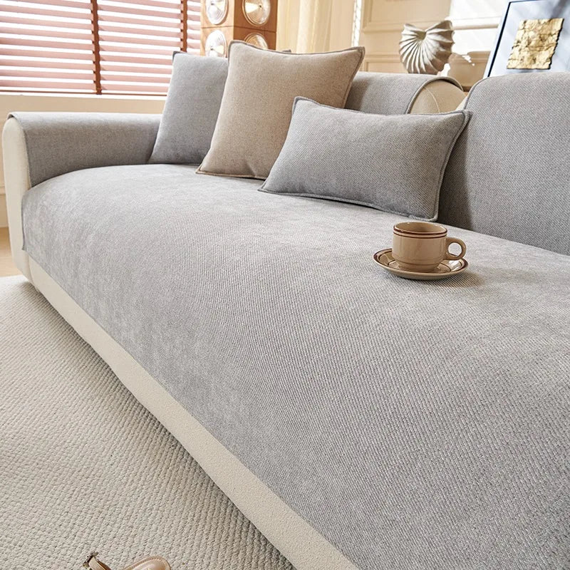 Twill Chenille Anti-Slip Sofa Cover