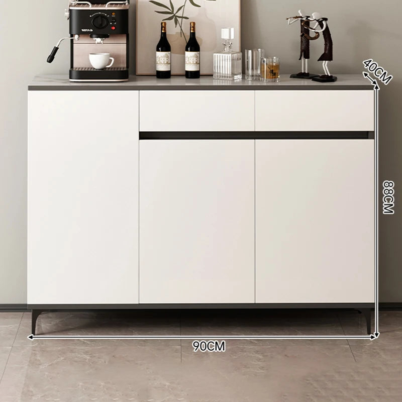 Premium White Nordic Minimalist Cabinet
