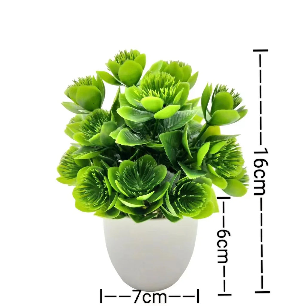 1-Piece Potted Greenery Artificial Plants with Pots