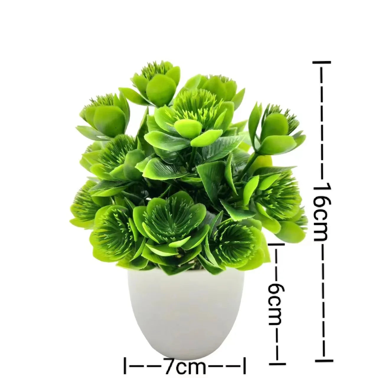 1-Piece Potted Greenery Artificial Plants with Pots