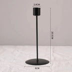 Minimalist Euro-style Gold & Black Candlestick Holders