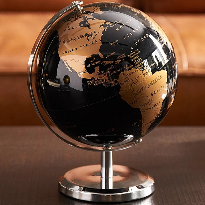 Retro Minimalist World Desk Globe