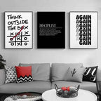 Discipline & Growth Motivational Canvas Prints