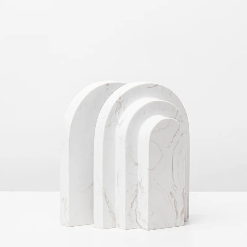 Natural Travertine Marble Bookends