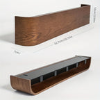 Modern Wall Coat Rack with Hidden Hooks & Shelf. Space-Saving, Solid Wood & Iron. For Entryway, Hallway. Easy Assembly. - Sleek Surprises
