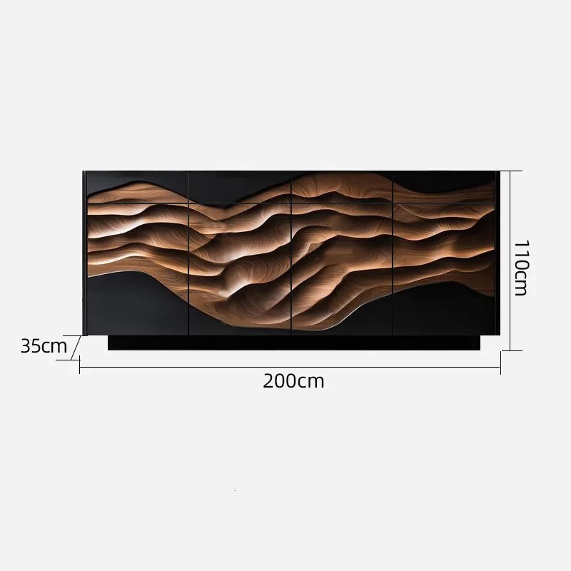 Teres Black Walnut Bespoke  Crafted Cabinets