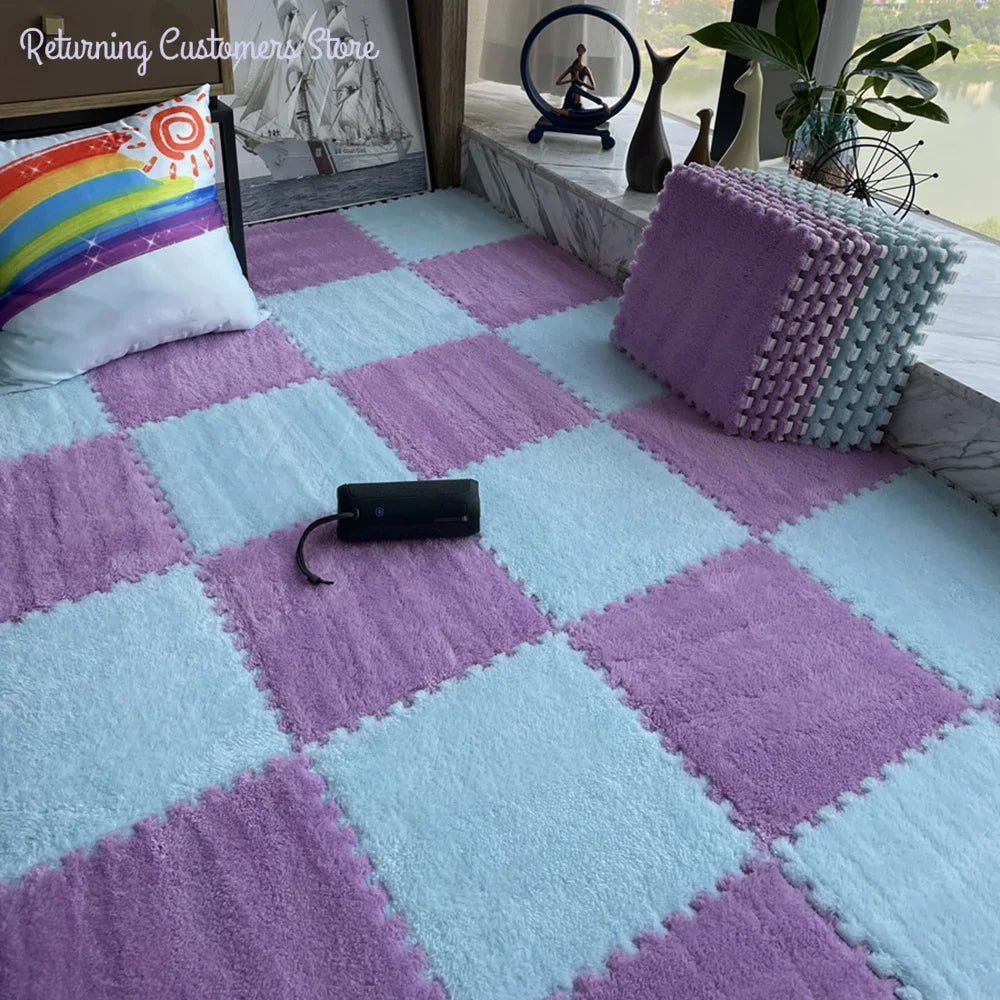 Soft Interlocking Plush Playmat Tiles