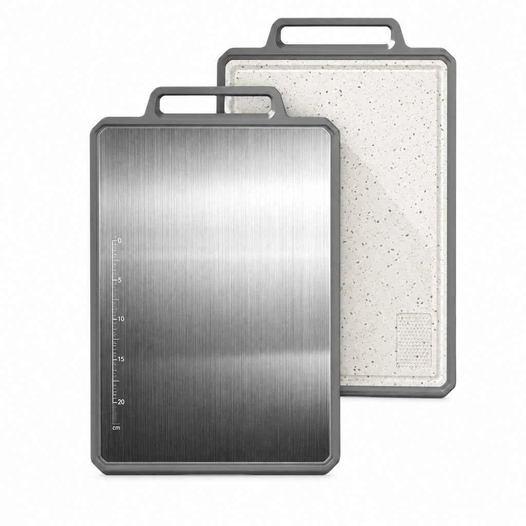 Double-Sided Antibacterial Stainless Steel Cutting Board