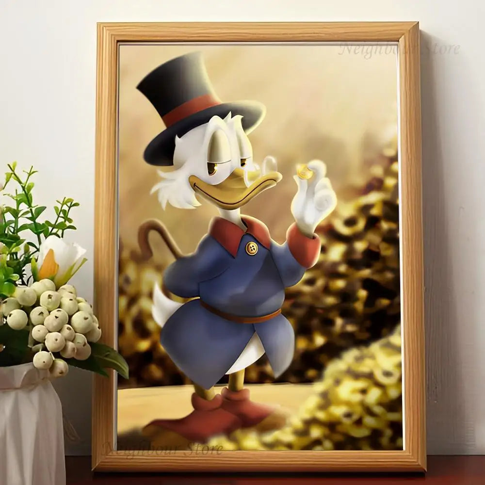 Classic Uncle Scrooge McDuck Billionaire Wall Art - Sleek Surprises