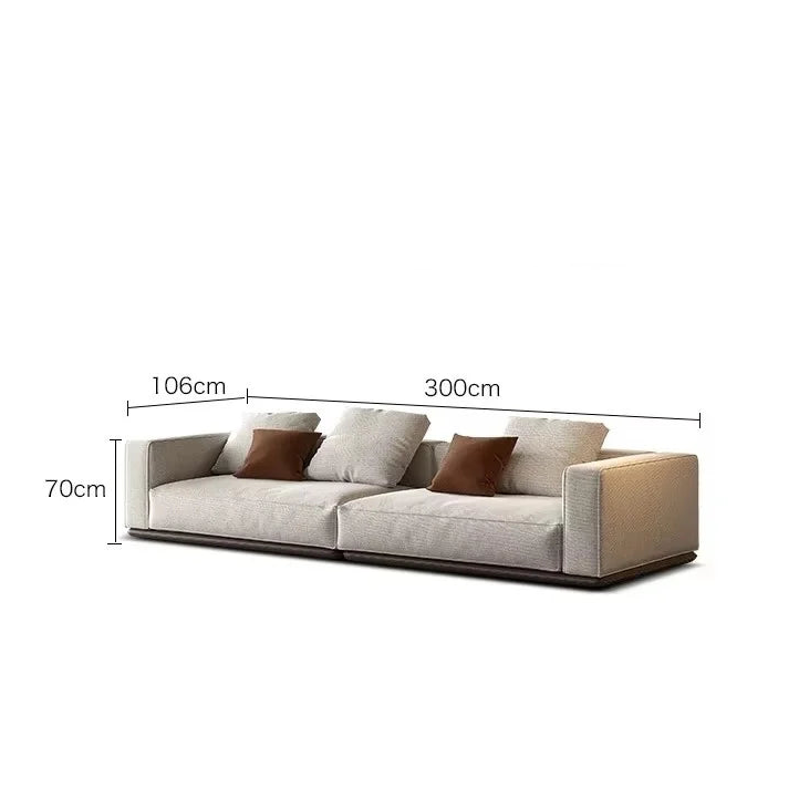 Ravenna Italian Minimalist Reclined Sectional Sofa