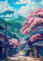 Cherry Blossoms Blooming Canvas Print - Sleek Surprises