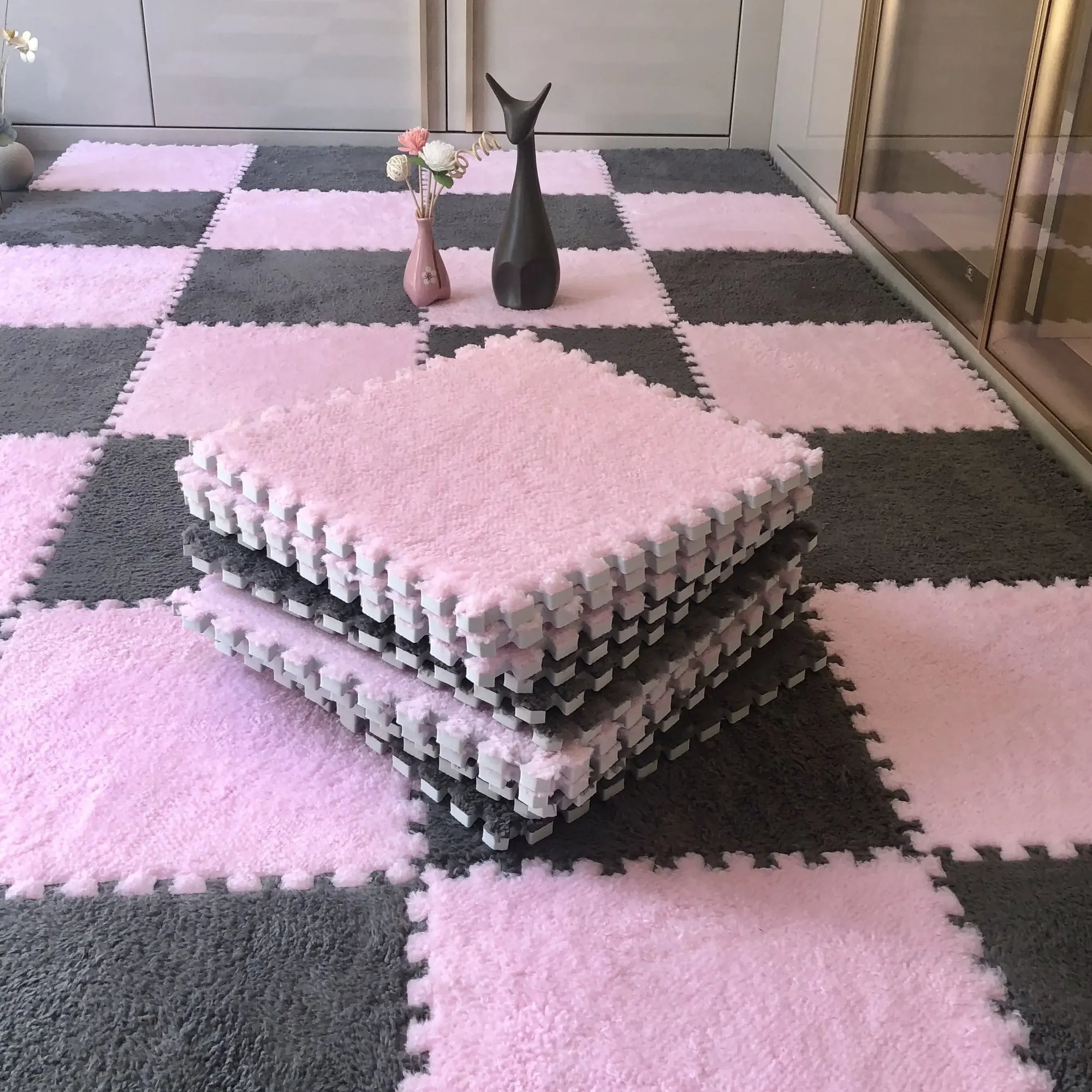 Soft Interlocking Plush Playmat Tiles