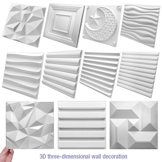 Matte White 3D Wall Panel [30x30cm] - Sleek Surprises