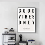 Good Vibes Only Minimalist Canvas