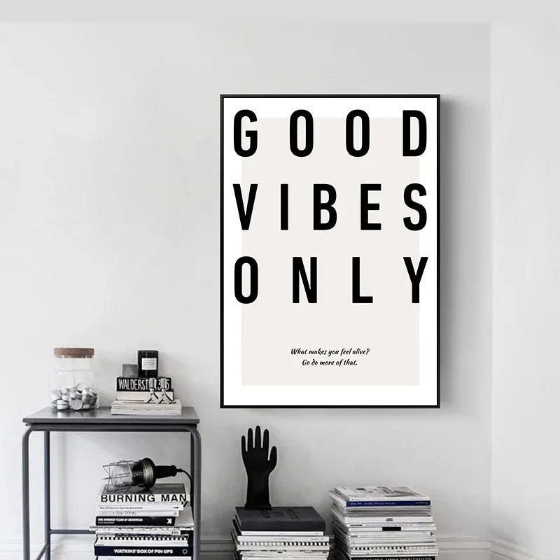 Good Vibes Only Minimalist Canvas