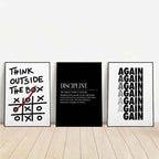 Discipline & Growth Motivational Canvas Prints