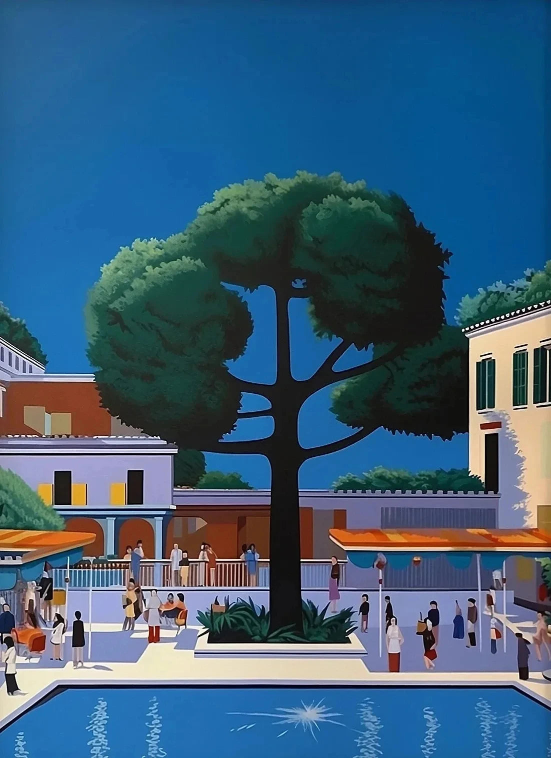 Hiroshi Nagai Inspired Summer Skies Scenic Art Canvas Prints