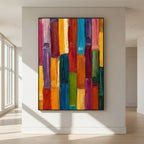 Handmade Multi-Colour Home Centrepiece Canvas Painting