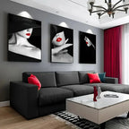 3-Piece Amor Rouge Lipstick Canvas Prints