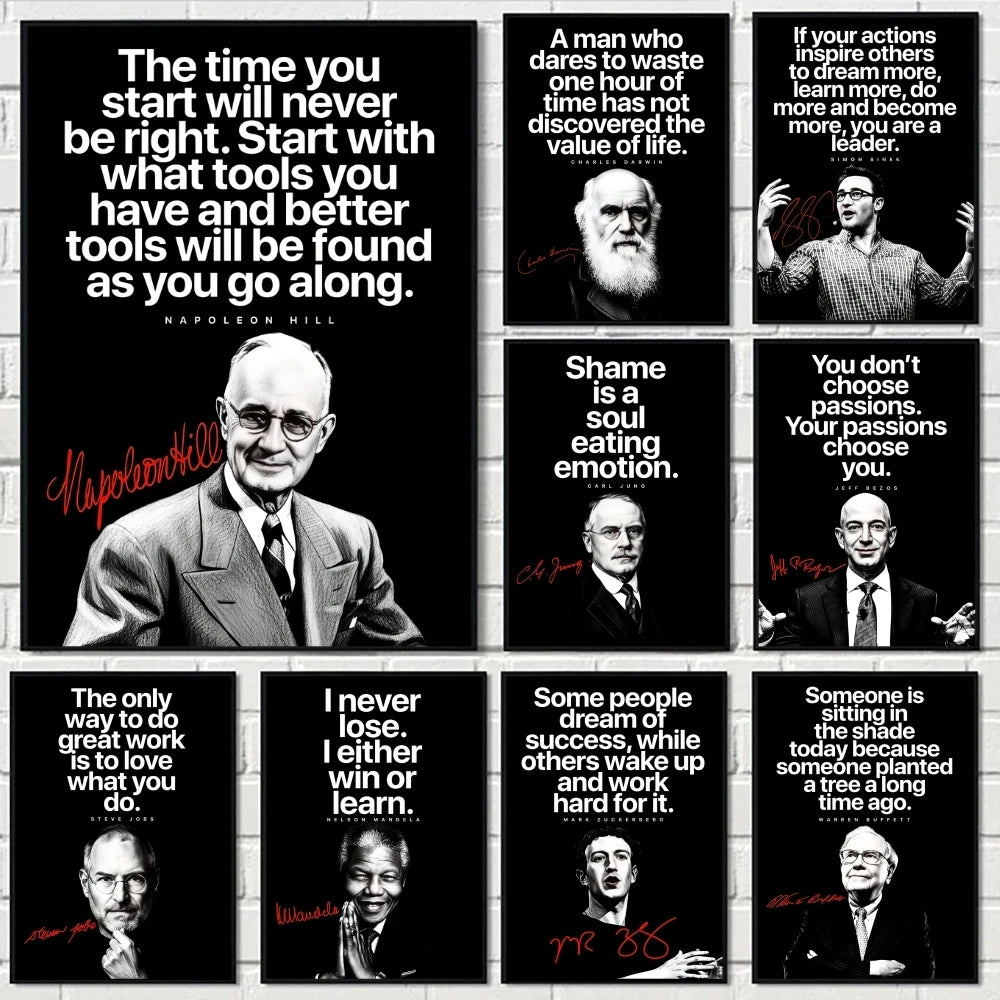 Billionaire Mindset Inspirational Quote Canvas Print