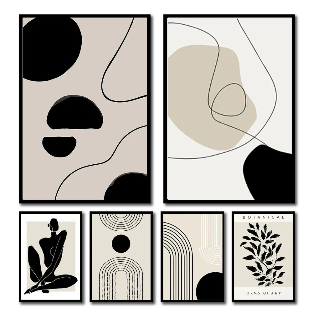 Abstract Minimalist Boho Art Canvas Prints