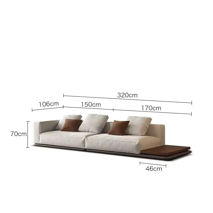 Ravenna Italian Minimalist Reclined Sectional Sofa