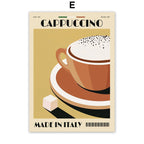 Italian Cafe Espresso Art Canvas Prints