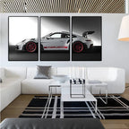 3-Piece Porsche GT3-RS Art Canvas Print