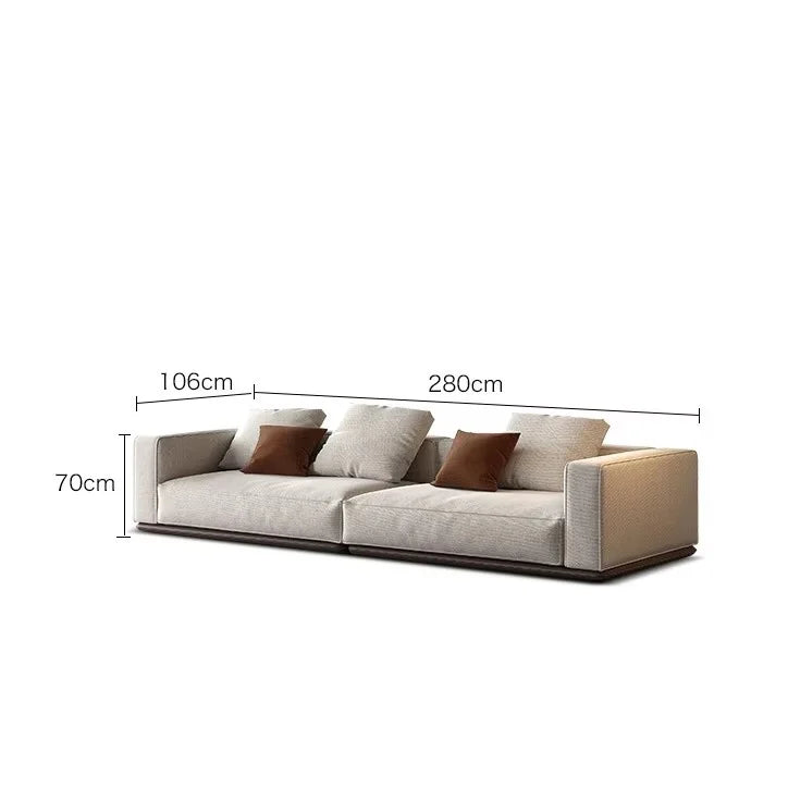 Ravenna Italian Minimalist Reclined Sectional Sofa