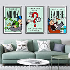Millionaire Motivational Monopoly Canvas Prints