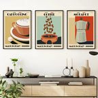 Italian Cafe Espresso Art Canvas Prints