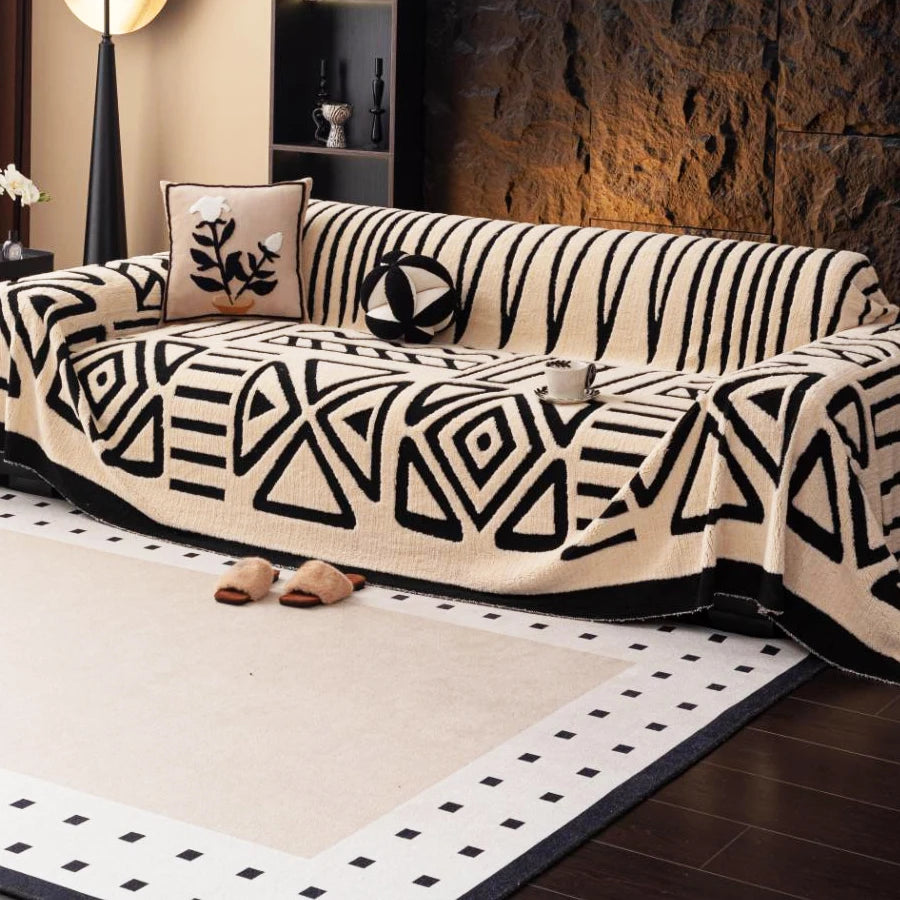 Bold Interlaced Domov Sofa Protector Slip Cover