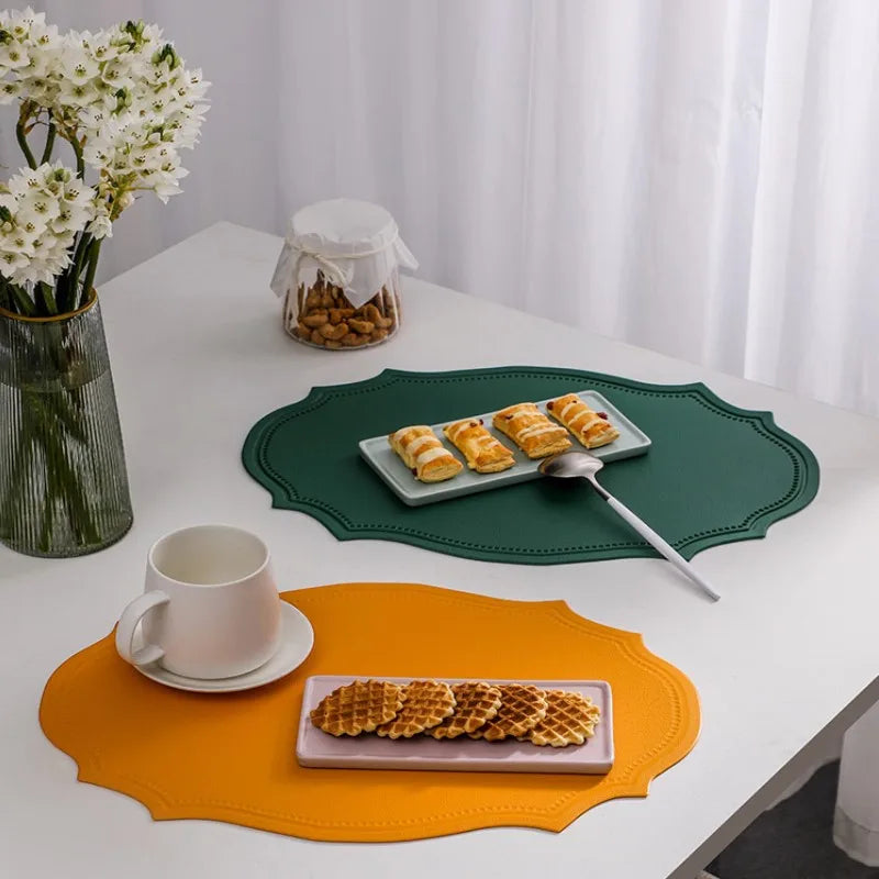 Luxe Leather Dining Placemat Set