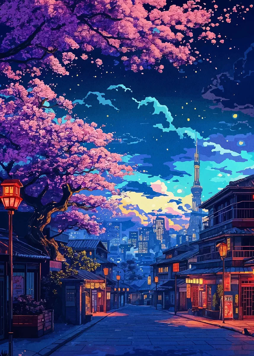 Cherry Blossoms Blooming Canvas Print