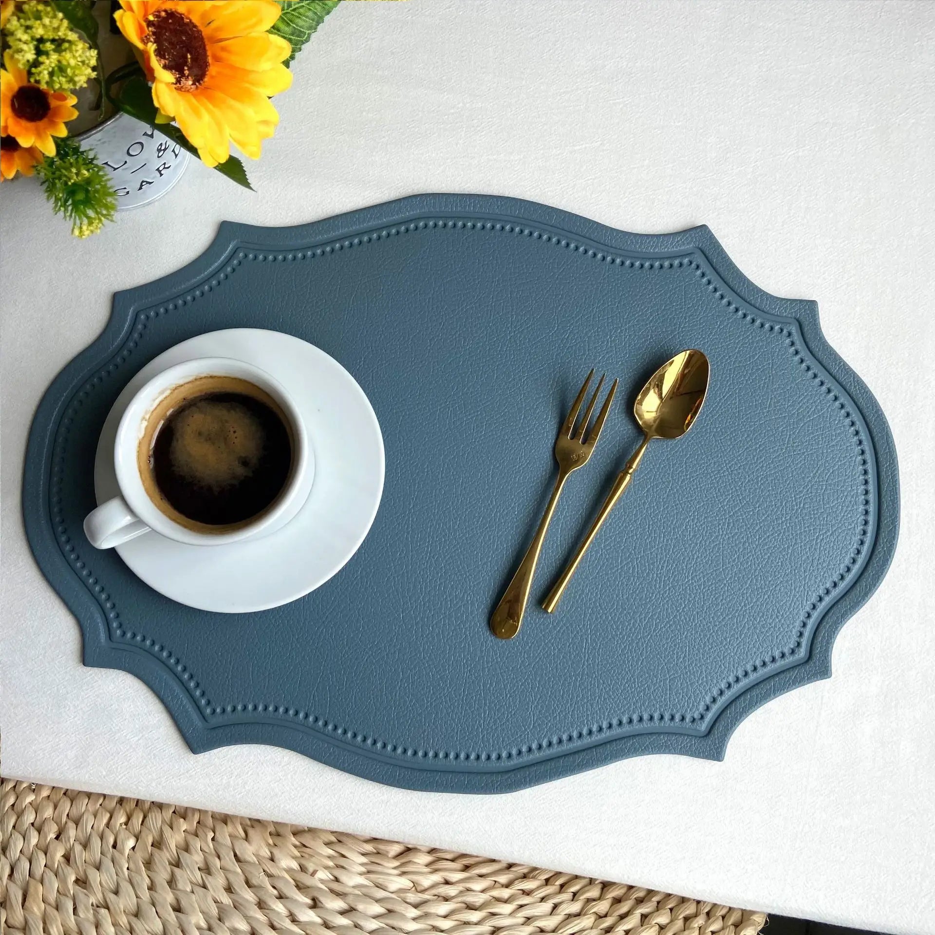 Luxe Leather Dining Placemat Set